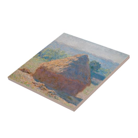 Claude Monet - Hystacks, Ende des Sommers Fliese (Seite)