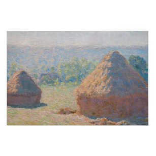 Claude Monet - Hystacks, Ende des Sommers Künstlicher Leinwanddruck
