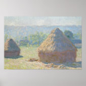 Claude Monet - Hystacks, Ende des Sommers Poster (Vorne)