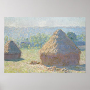 Claude Monet - Hystacks, Ende des Sommers Poster