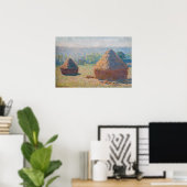 Claude Monet - Hystacks, Ende des Sommers Poster (Heimbüro)