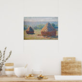 Claude Monet - Hystacks, Ende des Sommers Poster (Küche)