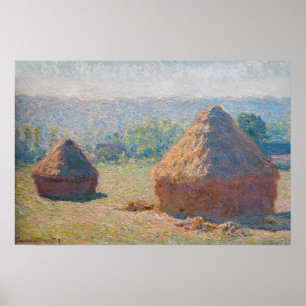 Claude Monet - Hystacks, Ende des Sommers Poster