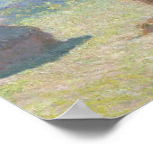 Claude Monet - Hystacks, Ende des Sommers Poster (Ecke)