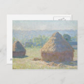Claude Monet - Hystacks, Ende des Sommers Postkarte (Vorne/Hinten)