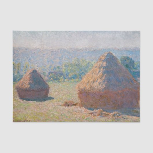 Claude Monet - Hystacks, Ende des Sommers Seidenpapier (Vorderseite)