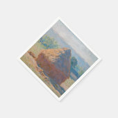 Claude Monet - Hystacks, Ende des Sommers Serviette (Ecke)