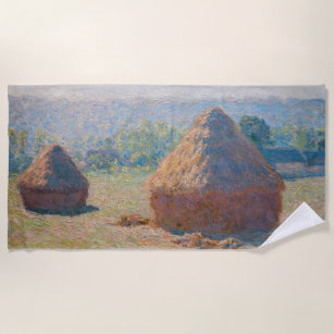 Claude Monet - Hystacks, Ende des Sommers Strandtuch