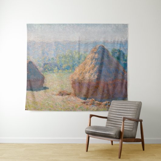 Claude Monet - Hystacks, Ende des Sommers Wandteppich (Beispiel (Horizontal))