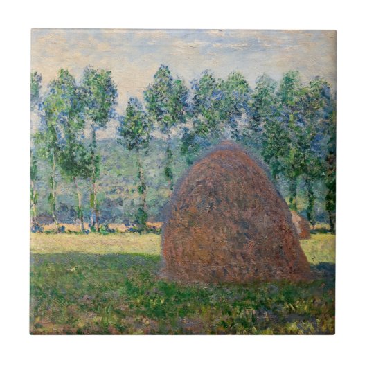 Claude Monet - Hystacks in der Nähe von Giverny Fliese (Vorderseite)