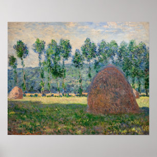 Claude Monet - Hystacks in der Nähe von Giverny Poster