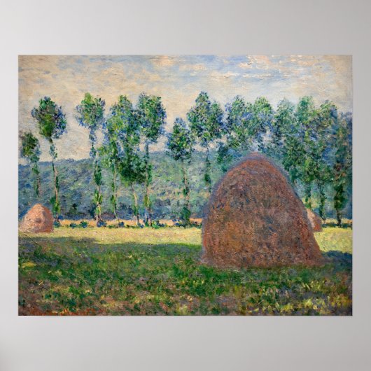 Claude Monet - Hystacks in der Nähe von Giverny Poster (Vorne)