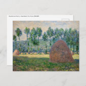 Claude Monet - Hystacks in der Nähe von Giverny Postkarte (Vorne/Hinten)