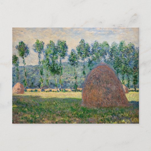 Claude Monet - Hystacks in der Nähe von Giverny Postkarte (Vorderseite)