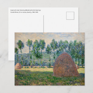 Claude Monet - Hystacks in der Nähe von Giverny Postkarte