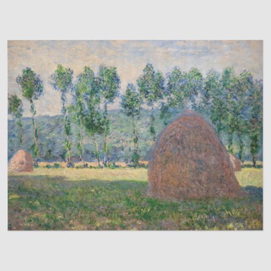 Claude Monet - Hystacks in der Nähe von Giverny Seidenpapier (Vorderseite)