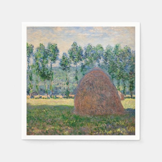 Claude Monet - Hystacks in der Nähe von Giverny Serviette (Vorderseite)
