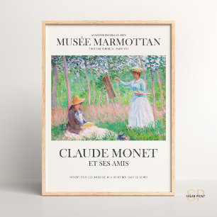 Claude Monet im Wald bei Giverny Art Print Poster