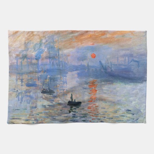 Claude Monet Impression soleil levant 1872 Hafen K Geschirrtuch (Horizontal)