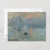 Claude Monet, Impression, Soleil Levante Postkarte (Vorne/Hinten)