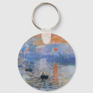 Claude Monet Impression Sonnenaufgang 1872 Hafen K Schlüsselanhänger