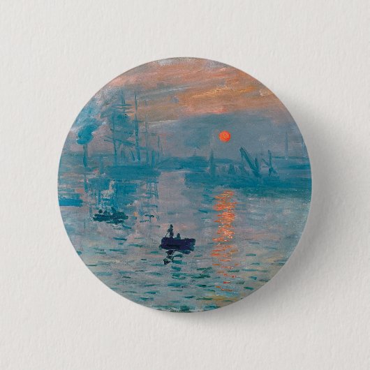 Claude Monet Impression Sonnenaufgang Französisch Button (Vorderseite)
