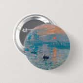 Claude Monet Impression Sonnenaufgang Französisch Button (Vorne & Hinten)