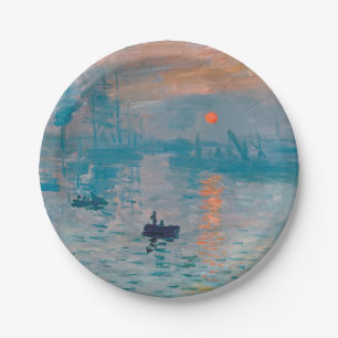 Claude Monet Impression Sonnenaufgang Französisch Pappteller