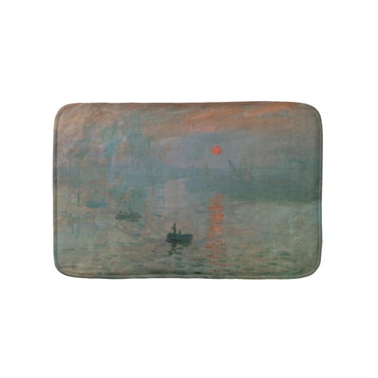 Claude Monet Impression Sonnenaufgang Kunstdruck Badematte (Vorderseite)