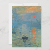Claude Monet Impression Sunrise Einladung (Vorderseite)