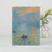 Claude Monet Impression Sunrise Einladung (Stehend Vorderseite)