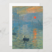 Claude Monet Impression Sunrise Einladung (Vorne/Hinten)