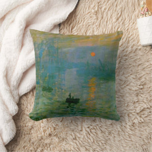 Claude Monet Impression Sunrise Fine Art Pillow Kissen