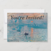 Claude Monet Impression Sunrise French Einladung (Vorderseite)