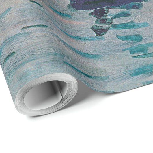 Claude Monet Impression Sunrise French Geschenkpapier (Rolleneckpunkt)