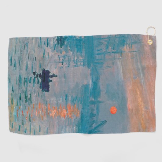 Claude Monet Impression Sunrise French Golfhandtuch (Horizontal)