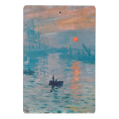 Claude Monet Impression Sunrise French Mini Klemmbrett (Rückseite)