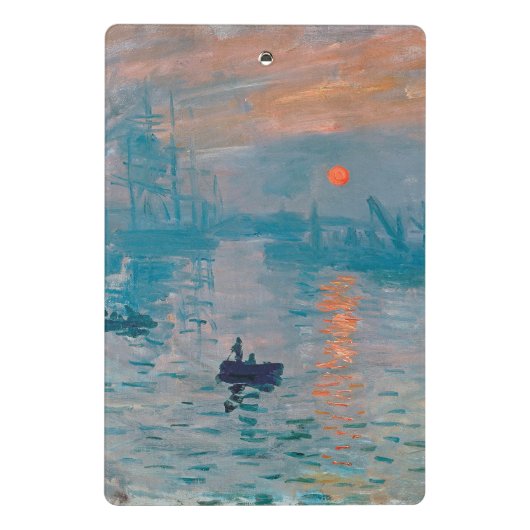 Claude Monet Impression Sunrise French Mini Klemmbrett (Rückseite)