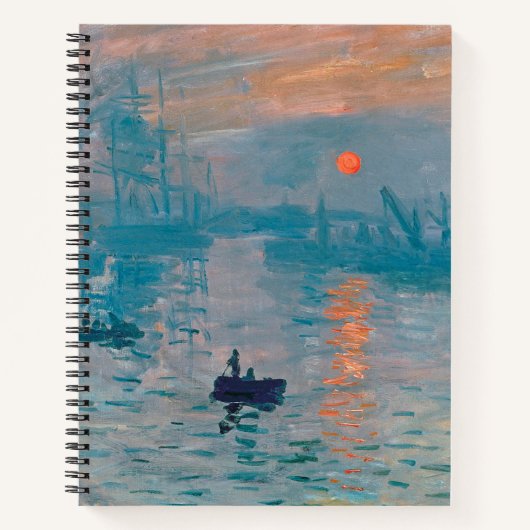 Claude Monet Impression Sunrise French Notizblock (Vorderseite)