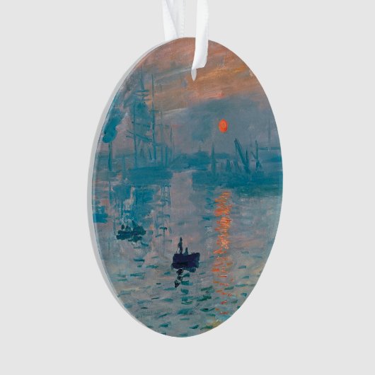 Claude Monet Impression Sunrise French Ornament (Vorderseite)