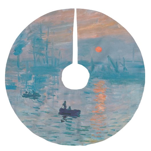 Claude Monet Impression Sunrise French Polyester Weihnachtsbaumdecke (Vorderseite)