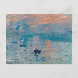 Claude Monet Impression Sunrise French Postkarte