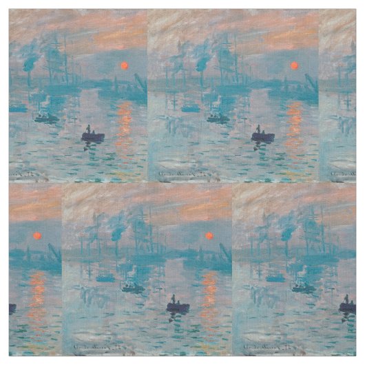 Claude Monet Impression Sunrise French Stoff (Muster)