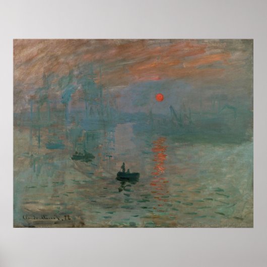 Claude Monet Impression Sunrise Klassische Malerei Poster (Vorne)