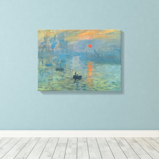 Claude Monet Impression Sunrise Leinwanddruck (Insitu (Holzboden))