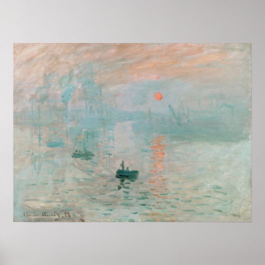 Claude Monet Impression Sunrise Malerei Art Print Poster (Vorne)
