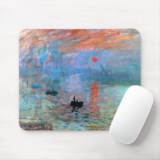 Claude Monet Impression Sunrise Mousepad (Mit Mouse)