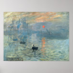 Claude Monet Impression Sunrise Poster<br><div class="desc">Claude Monet Poster mit dem Bild "Impression,  Sunrise"</div>