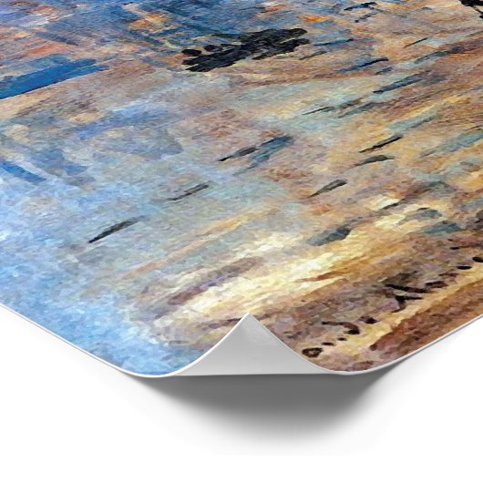 Claude Monet Impression Sunrise Poster (Ecke)