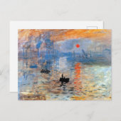 Claude Monet Impression Sunrise Poster Leinwand Pr Postkarte (Vorne/Hinten)